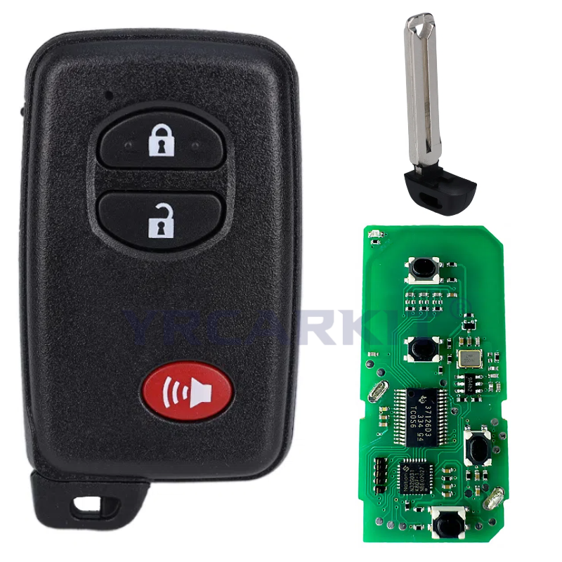 Llave remota inteligente para coche, para Toyota Land Cruiser Prado Camry Crown Aurion LC200 A433 F433, llave inteligente para coche, Chip 4D, 433Mhz: Marrón / 5 Botones