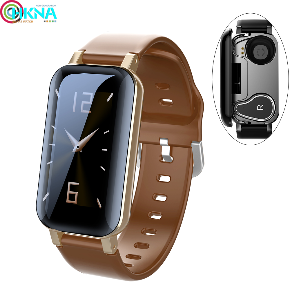Smart Binaural Armband Draadloze Bluetooth Headset 2-In-1 Hartslag Bloeddruk Sleep Monitor Android Horloge Voor vrouwen Mannen