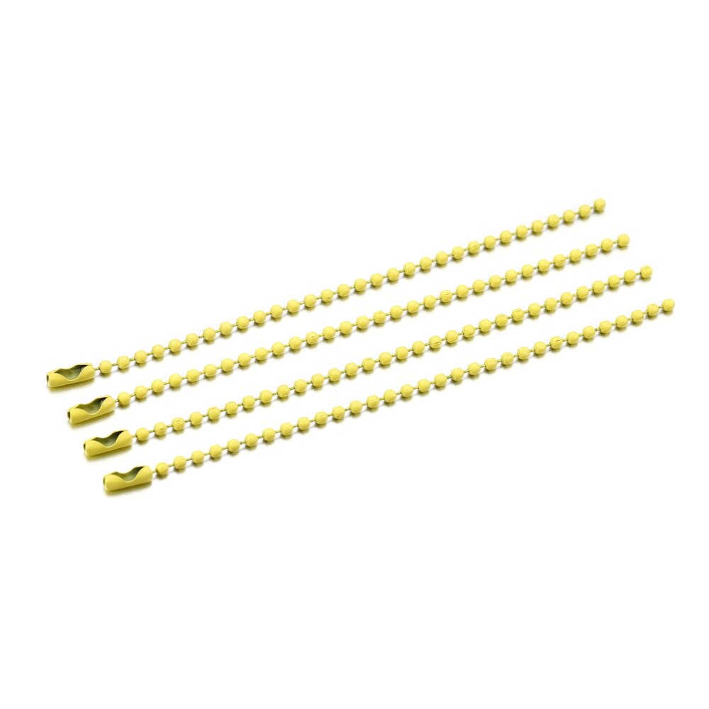 20 sztuk/paczka Multicolor metalowa kula łańcuszki z koralików Spry malowane breloczki klucz wisiorki złącze dla DIY brelok tworzenia biżuterii: yellow