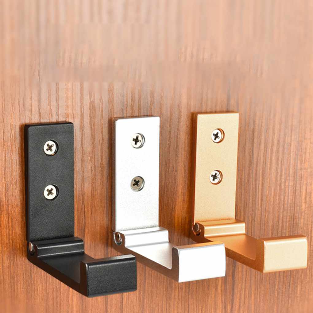 Recableght Aluminium Kapstok Opvouwbare Badkamer Handdoek Haak Kleding Zwart Gewaad Kapstokken Voor Muur Keuken Slaapkamer Hanger