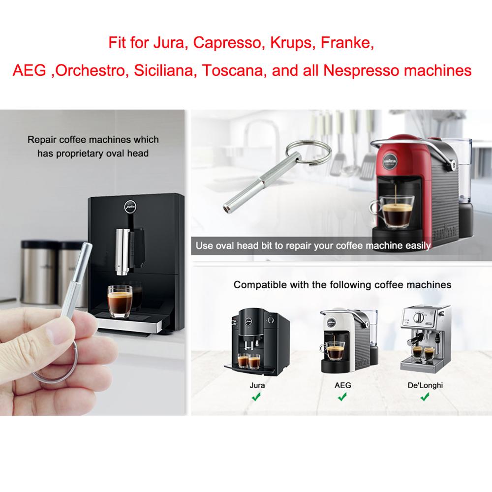 Jura capresso  ss316 reparation sikkerhedsværktøj nøgle åben sikkerhed ovale skruer special bit nøgle fjernelse service til kaffemaskine