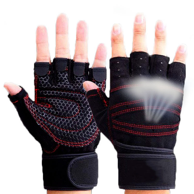 Gewichtheffen Gym Handschoenen Met Anti-Slip Palm Voor Crossfit Workout Oefening Training Fitness En Bodybuilding Voor Mannen En vrouwen: Black / M