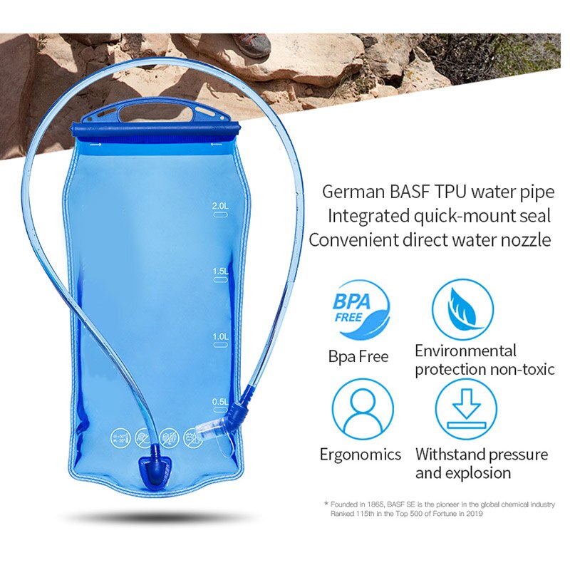 Tpu Water Bag Opvouwbare Drinken Blaas Met Afneembare Stro Voor Outdoor Sport SP99