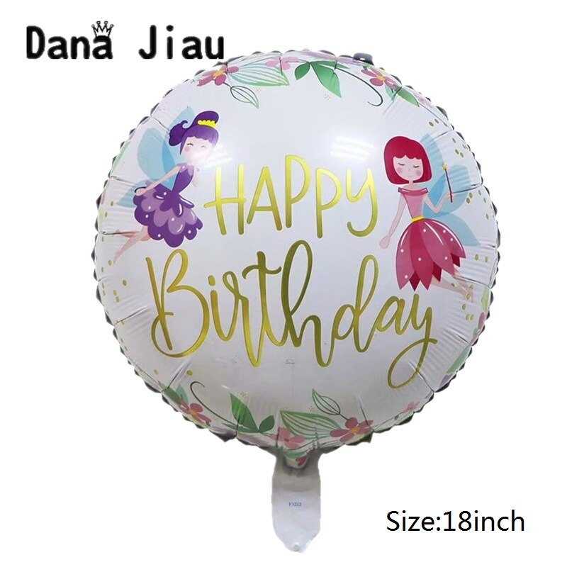 Danajiau tegneserie skovfe med vinge heliumballoner baby shower piger glad 1th fødselsdagsfest dekoration bold legetøj: Fluorescensgul