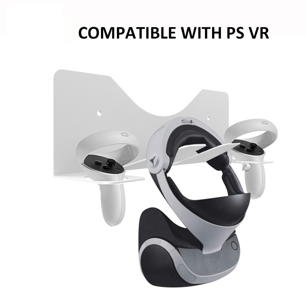 Wandhalterung aus metall mit haken für oculus quest 2 zubehör, vr-headset, controller, brille für quest rift-s, hp reverb  g2 und htc vive