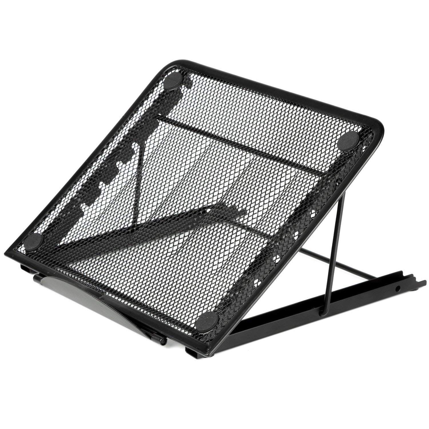 Mesh Ventilated Adjustable Laptop Stand for Laptop/Notebook /Tablet and more (Black): Default Title