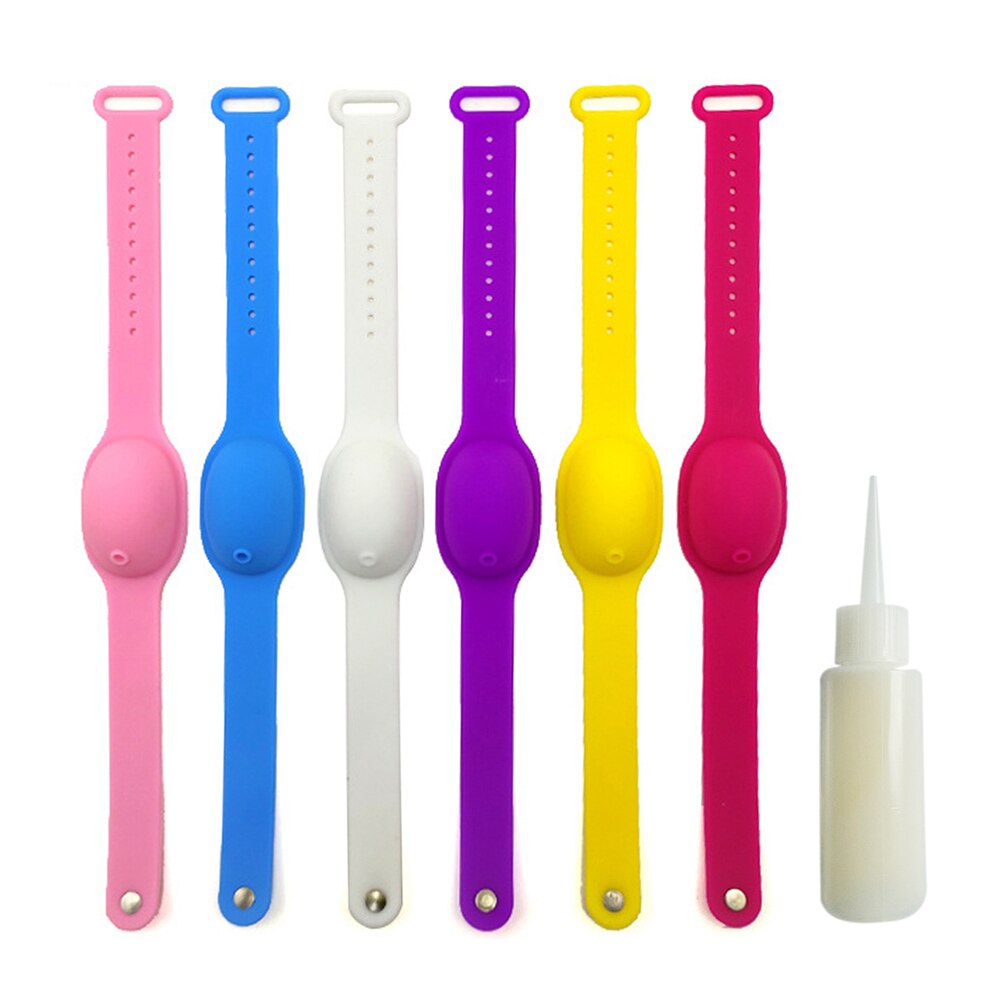 Silicone Bracelet Wristband Hand Soap Dispenser Band Squeeze Bottle Care Watch Disinfect Wristband Hand Sanitizer