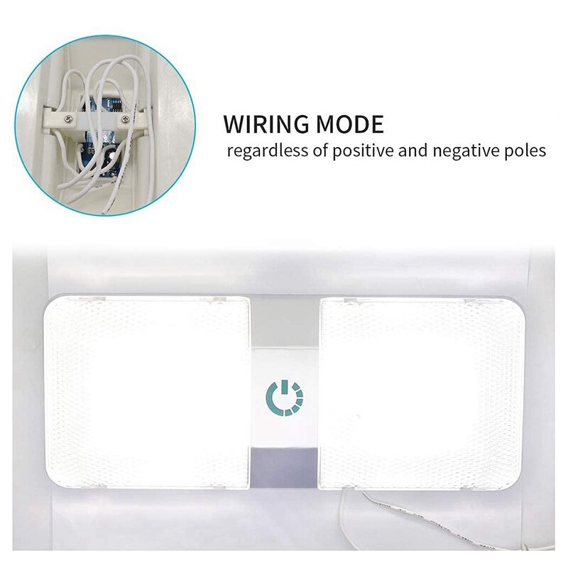 12V 48LED RV Ceiling e Light RV Bright Interior Lighting Trailer Lights for Outdoor Camper RV