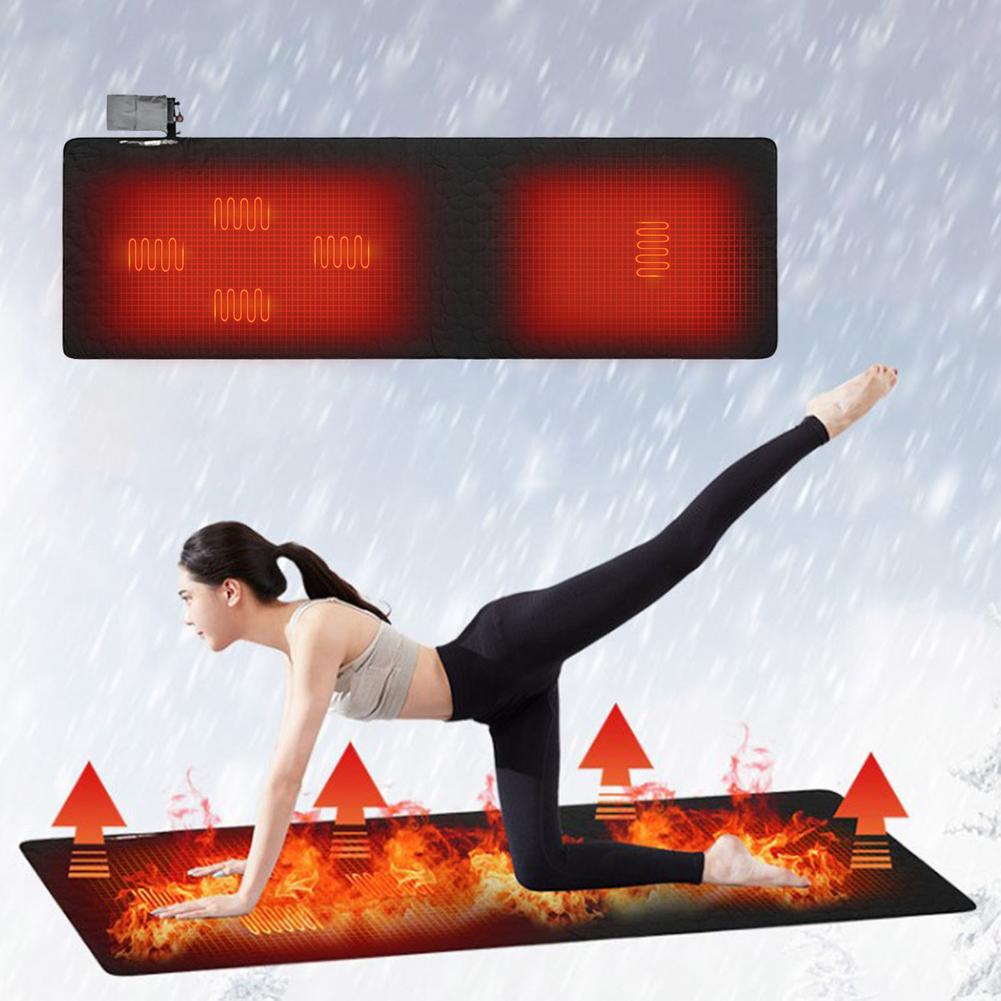 5Zones Electric Blanket 198x61 Thermostat Tent Single Sleeping Bag Heating Pad Outdoor Camping Usb Powered Heating Blankets Mat