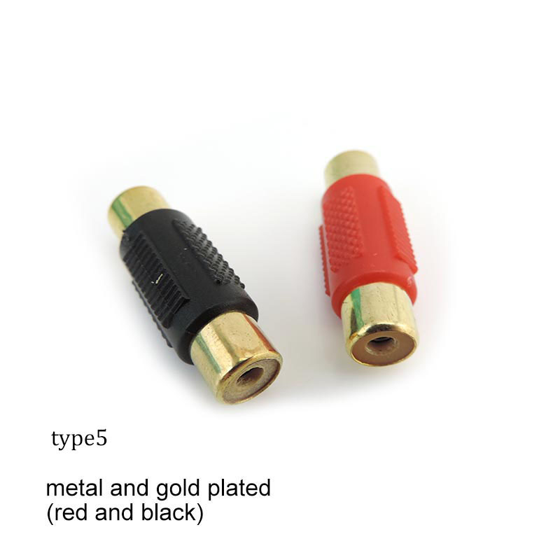 2 stks RCA Man vrouw naar 2rca 3rca man Vrouw RCA Connector Splitter Adapter AV Video Audio T Plug RCA 2 3 manier rechts angel a1: Ivoor