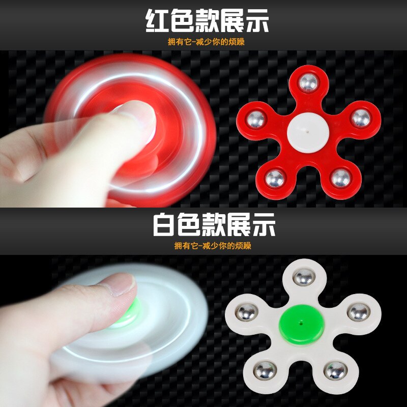 Juguete antiestrés el Pentágono cinco cuenta PUNTA DEL Fidget Spinner