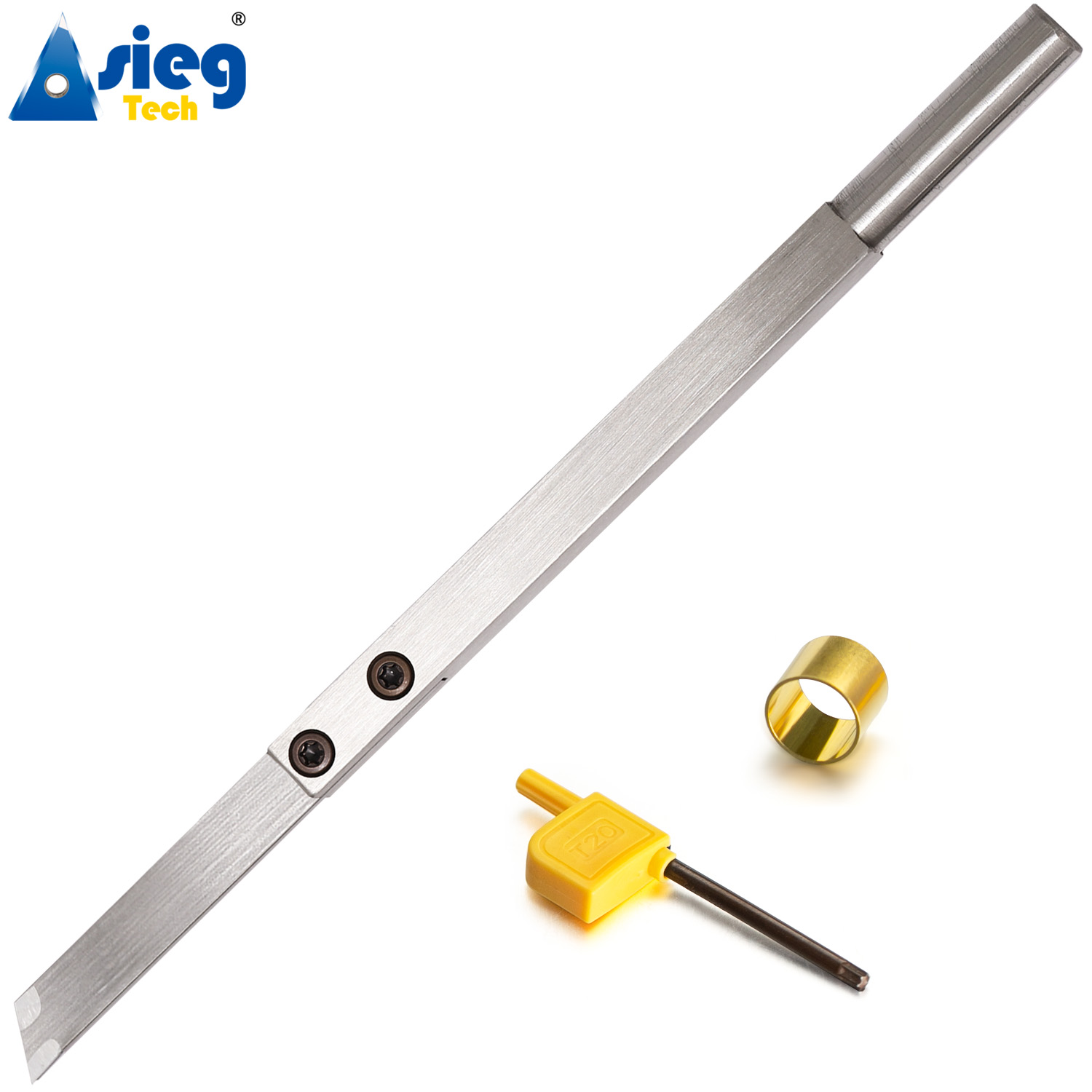 Herramienta de ranurado, cuchillas de punta de carburo, herramientas de separación, mango de aluminio para torno de carpintería, herramientas de torneado de madera: Azul