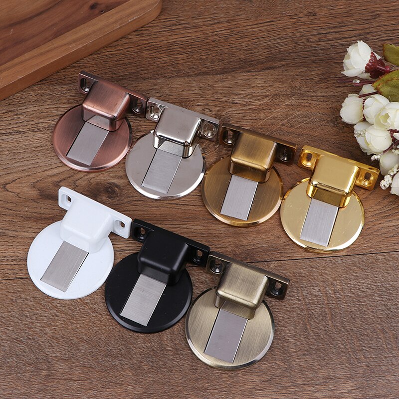 1pc Door Holder Stopper Invisible Doorstop Wall Floor Mount Safety Catch 304 Stainless Steel Gate Resistor Doorstop Door Holder