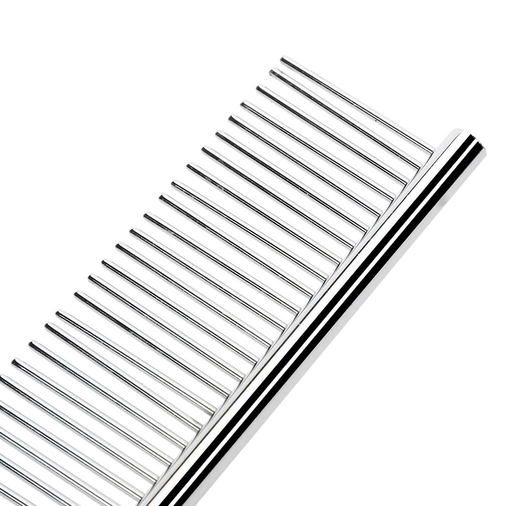 Moon Shaped Pet Grooming Comb Stainless Steel Beauty Removes Fleas Curved Row Dog Opening Durable Comb