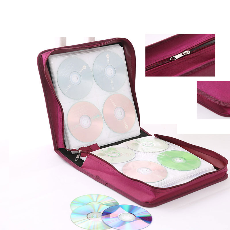Ymjywl cd-etui støvtæt beskyttelse opbevaring cd / dvd-taske 256- diskkapacitet til hjemmet og bilens rejsetaske