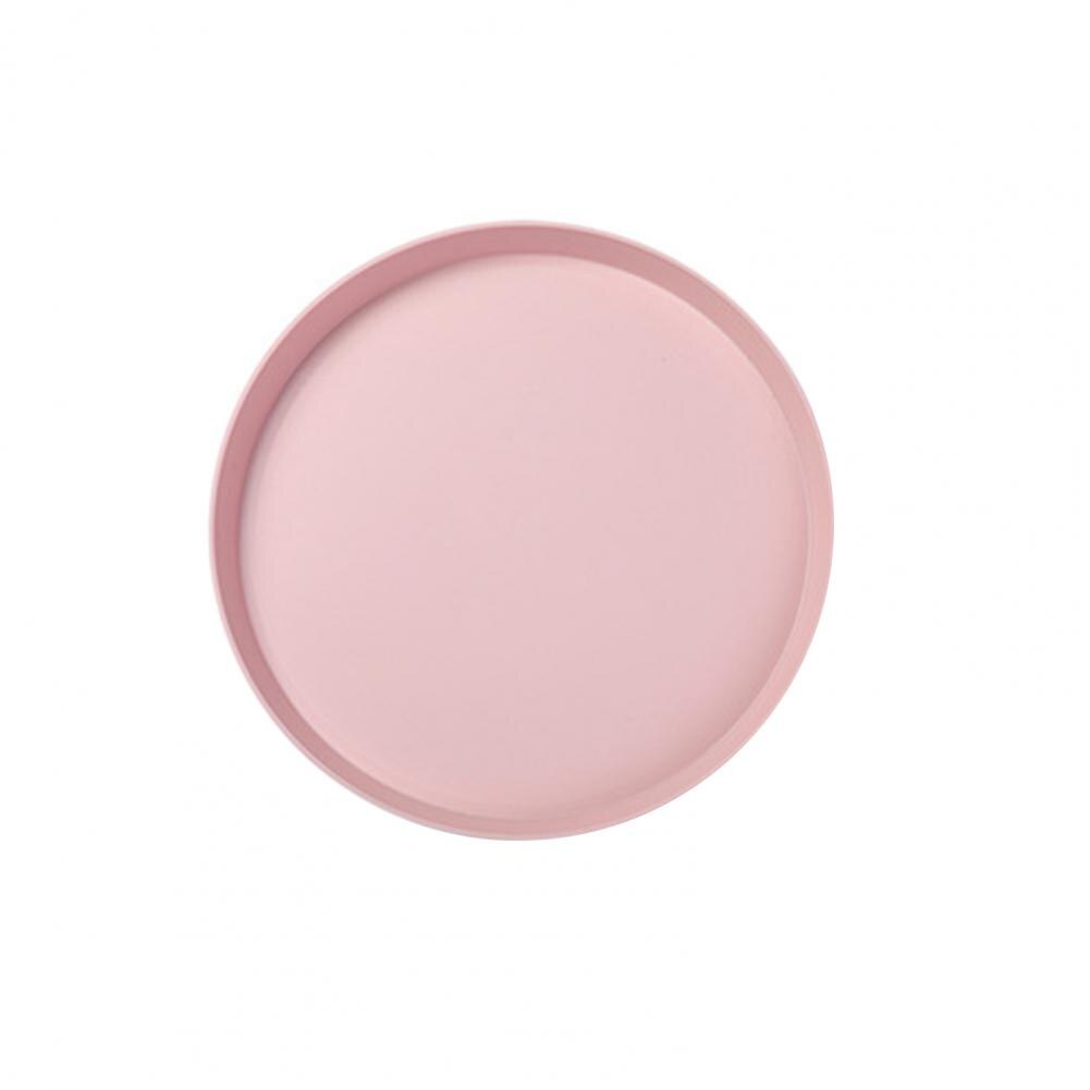 Shockproof Serving Tray Anti-deformed PP Coffee Tea Exquisite Fruit Tray for Living Room: Pink M