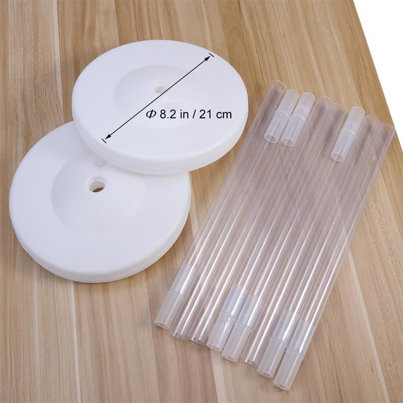 Luoem 2 stk ballon søjle stativ sæt bue stativ med ramme base og stang til bryllupsfest dekoration