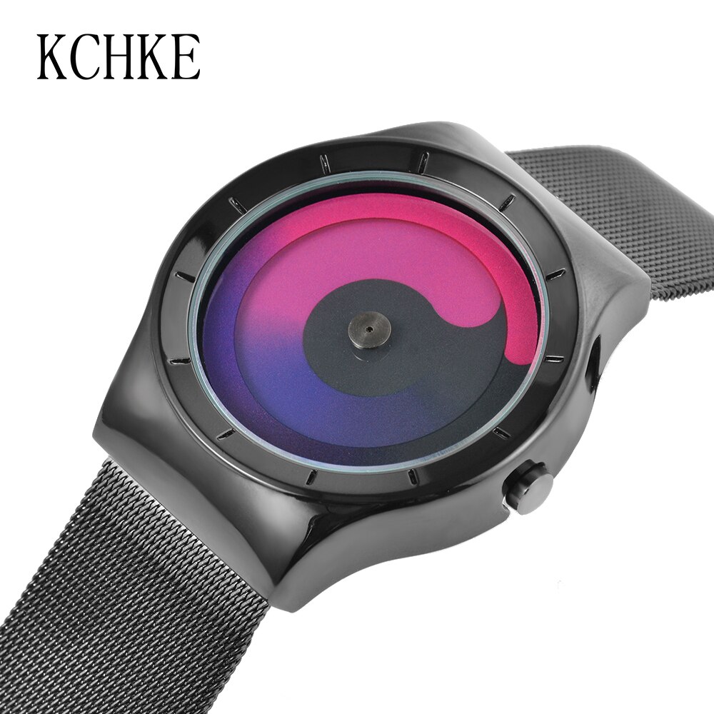 Kchke Heren Horloge High-End Luxe Sport Horloge Rvs Mesh Quartz Horloge Relogio Masculino