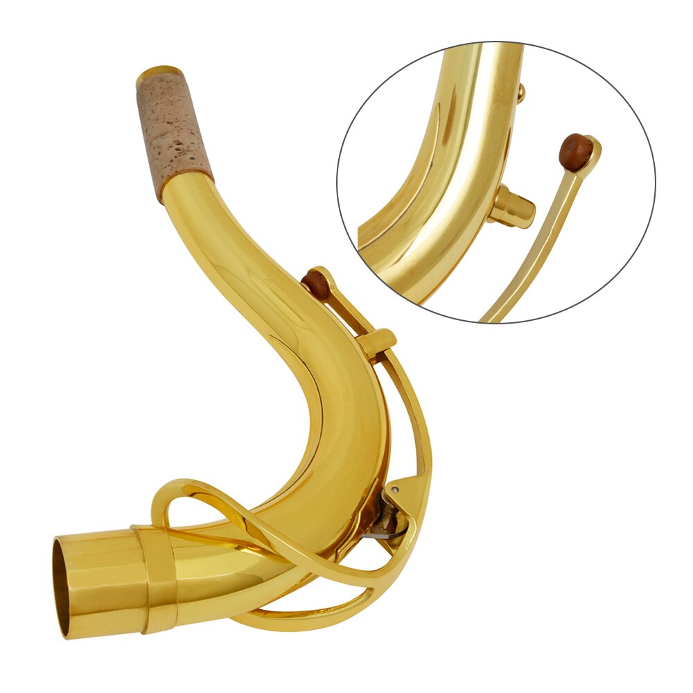 Messing tenorsaxofon sax bøjningshals 27.8mm saxofon tilbehør dele guld