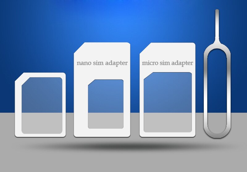 Cherie Universal 4 in 1 Sim Card Adapter Transformation 4 Sim Card Connector To Micro Standard For iPhone Samsung Xiaomi Huawei: White