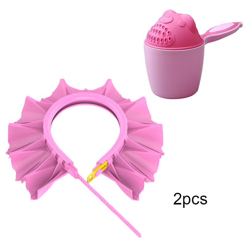 2pcs Baby Wash Hair Baby Cup Shower Cap Soft Adjustable EVA Foam Shampoo Cap Protect Kids Eyes: 1