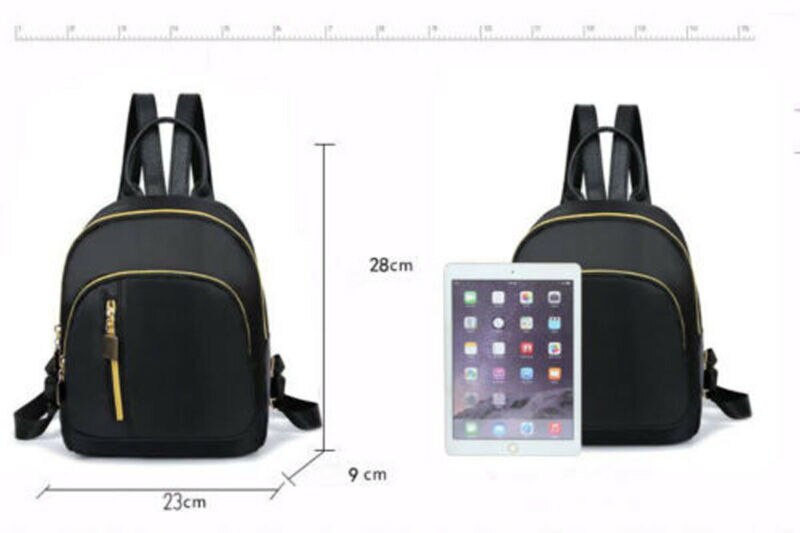 Mochila Oxford impermeable para mujeres y niñas, bolsas escolares de nailon negro, bolso de viaje de , mochila, bolso de hombro