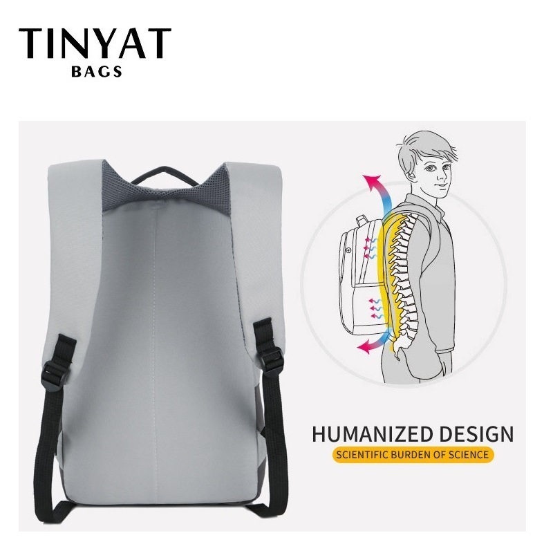 TINYAT hommes école sac à dos pour adolescents 15 pouces hommes sac à dos pour ordinateur portable femmes voyage sac à dos étudiants imperméable voyage Mochila 710