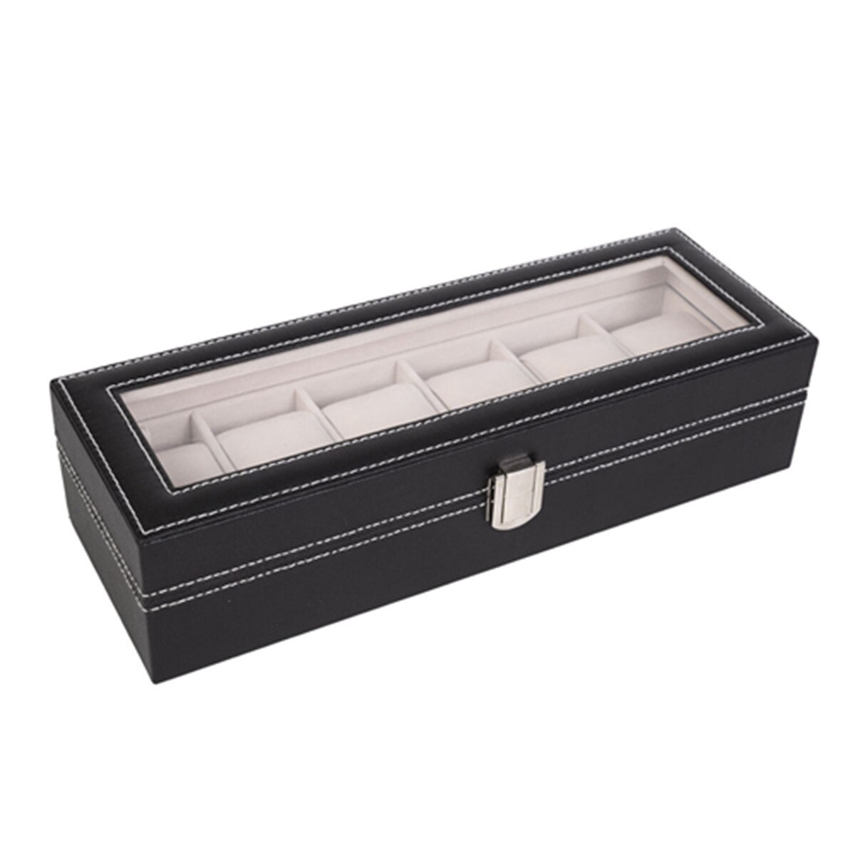 Venster Organizer Box Voor Besparen 6 Horloges Box Sieraden Display Case Opslag Houder