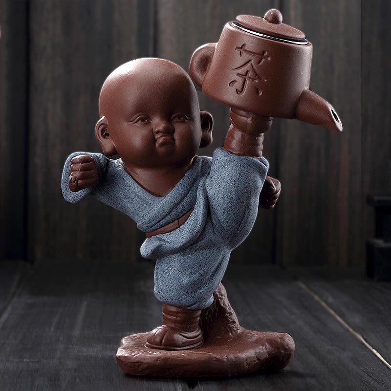 Yixing Authentic Purple Clay Spray Water Monk Tea Pet Office Tea Ceremony Accessories Decoration Crafts Sent Friends