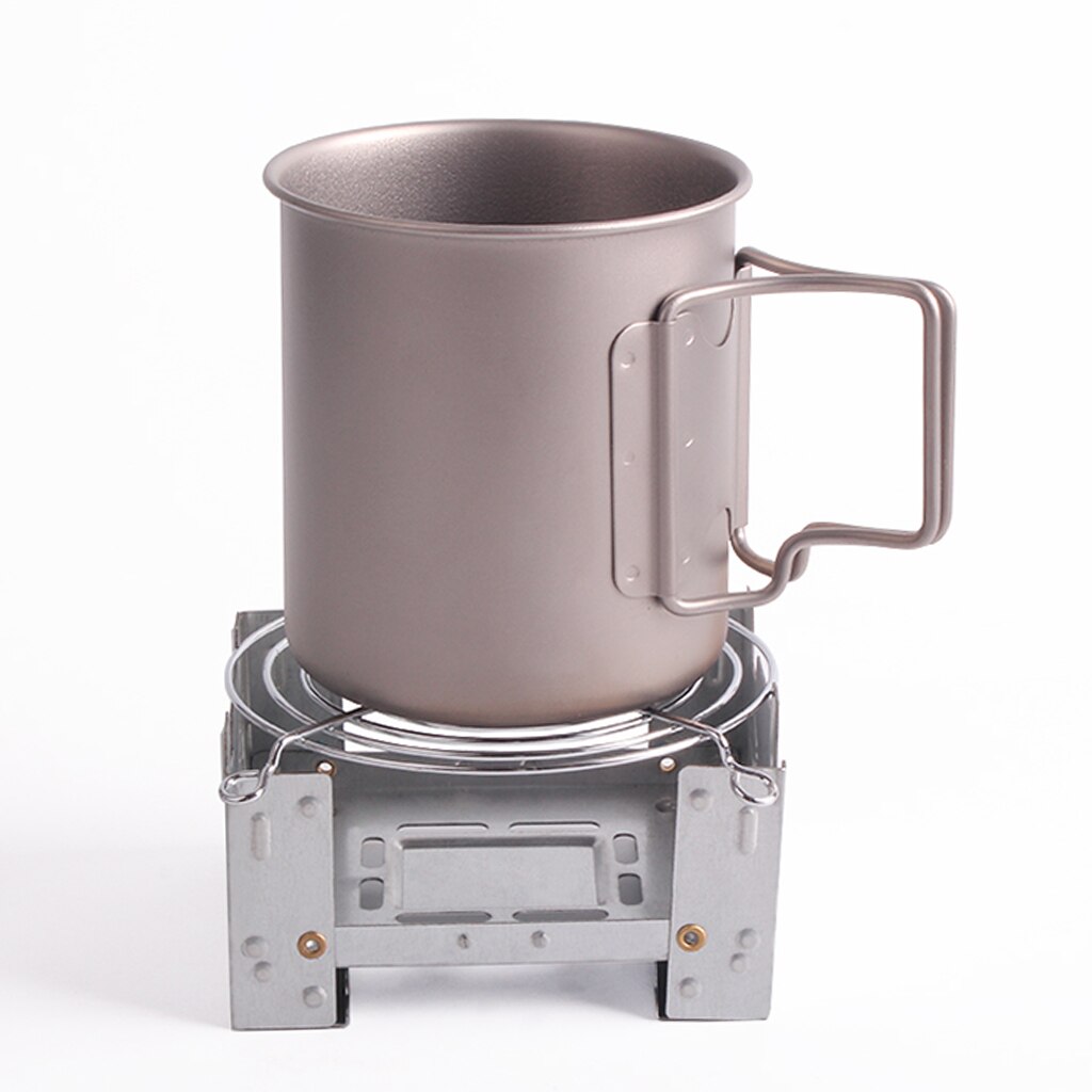Stainless Steel Camping Cooking Spirit Alcohol Stove Burner Portable Alcohol Stove Heater Camping Equipment Gear with Stand Rack
