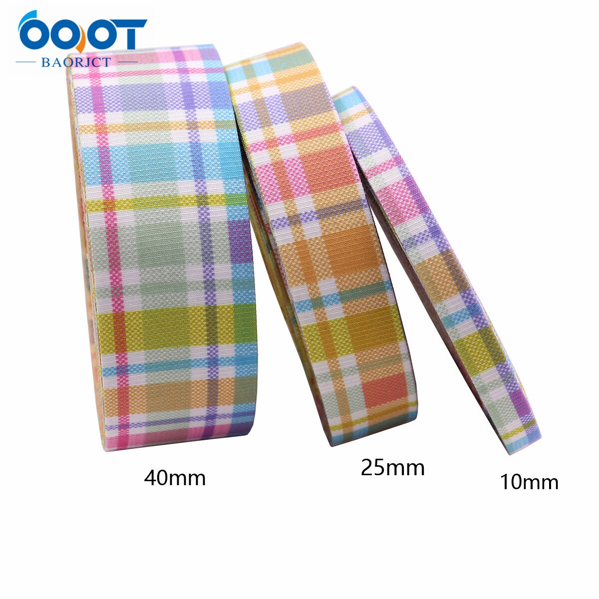 Double-Sided Geometry Thicken Cloth Ribbon 5Yards 211227-9 Multi-size DIY Hairclip Apparel Accessories And Sewing Decorations: A3 / 40mm