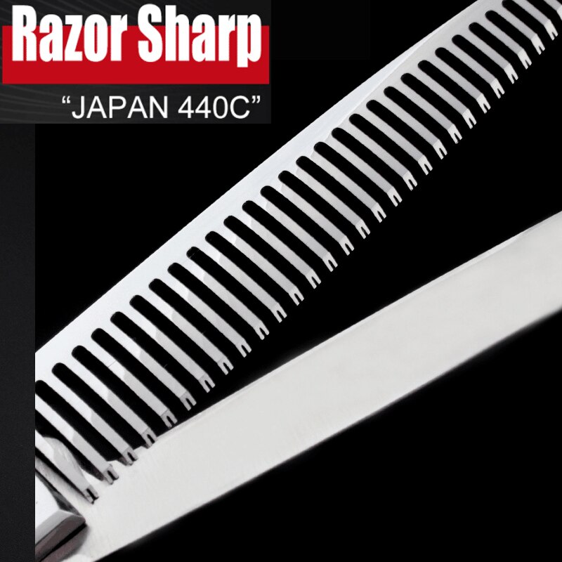 5.5 &amp; 6.0 Inch Japan 440C Kapper Schaar Shop Gereedschap Kappers Schaar Professiona Hair Schaar Snijden Dunner Salon Shears