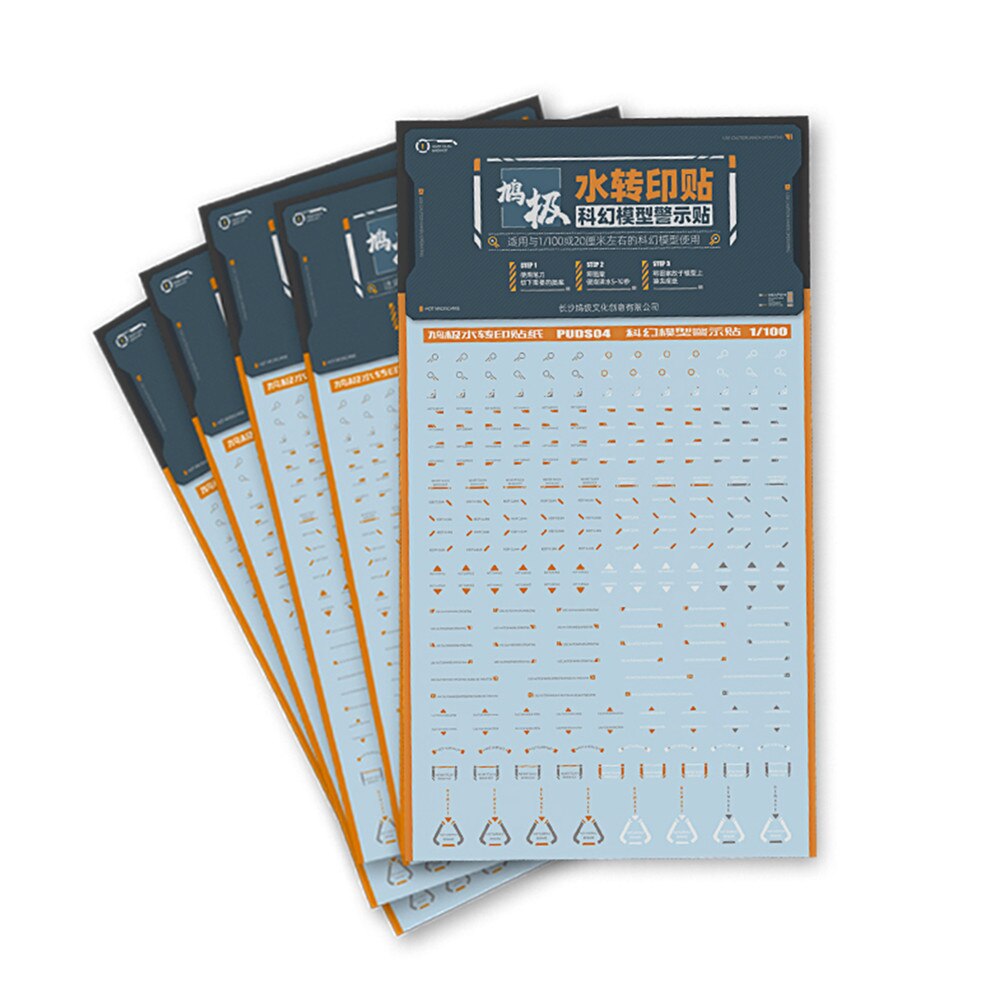 Universal Model Water Slide Decal Warning Sign Sticker for 1/100 Gundam DIY Model Decoration Accessories