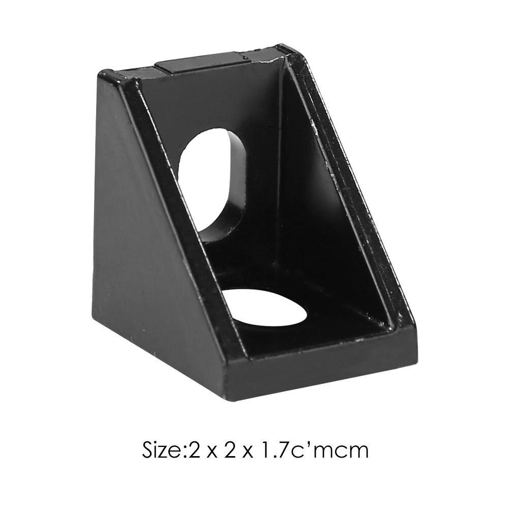 10 pieces Aluminum Corner 20x20 L Shape Right Angle Bra Support Connector Extrusion Industrial Aluminum Profile 0.9 x 0.6cm