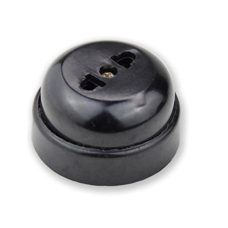 20pcs Retro EU Electrical Wall Socket Round-shaped Outlet Two-holes Socket Brown White 10A 250V