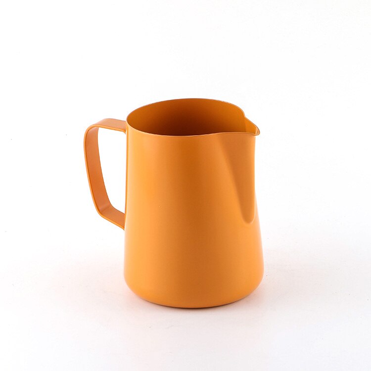 Melkopschuimkan van roestvrij staal - antiaanbaklaag van teflon , 400ml: Oranje / 600ml