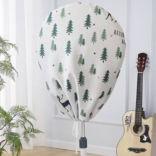 Electric Fan Cover Dust Cover Drawstring Washable Cartoon All-inclusive Appliances Floor Desktop Round Beautiful Fan Protective: 5