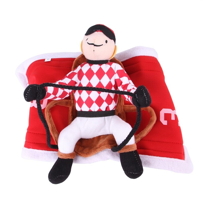 Funny Pet Riding Horse Costume Dog Rider Clothes Halloween Chrismas Cute Suit B2QB: XL / 2
