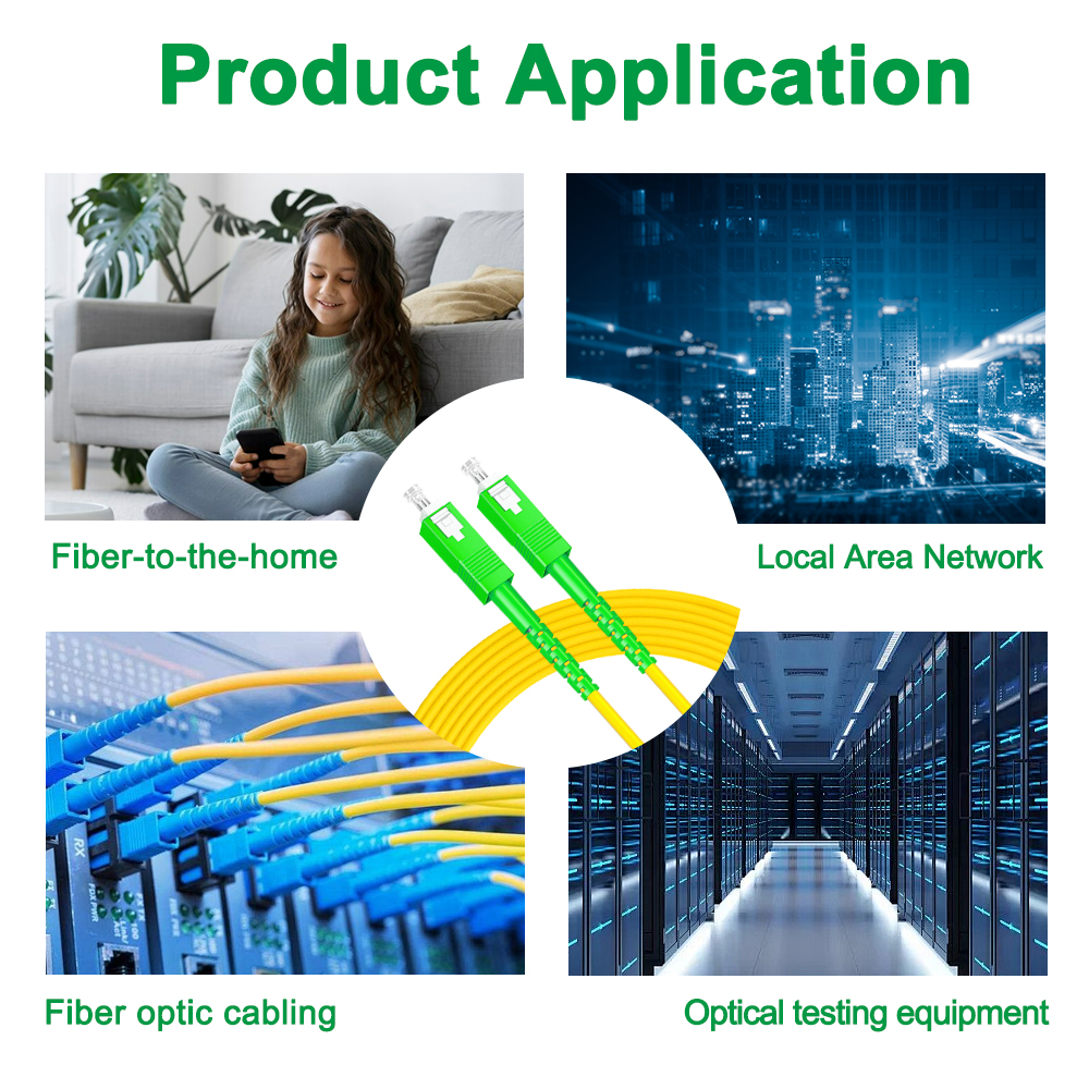 Cable de puente de fibra óptica SC APC, Cable OS2 de 3,0mm, monomodo Simplex, 1m, 3m, 5m, PVC G652D SM 1310/1550nm FTTH