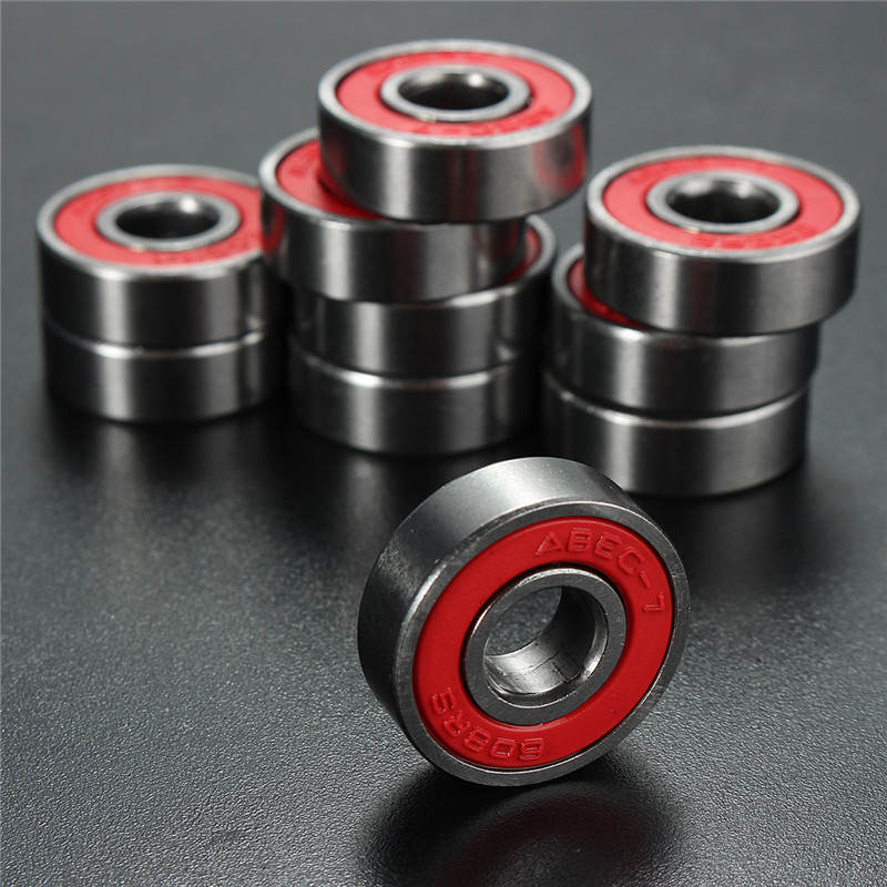 10 st abec 7 608rs skate scooter skateboard hjul reservlager kulrulle högsta precision