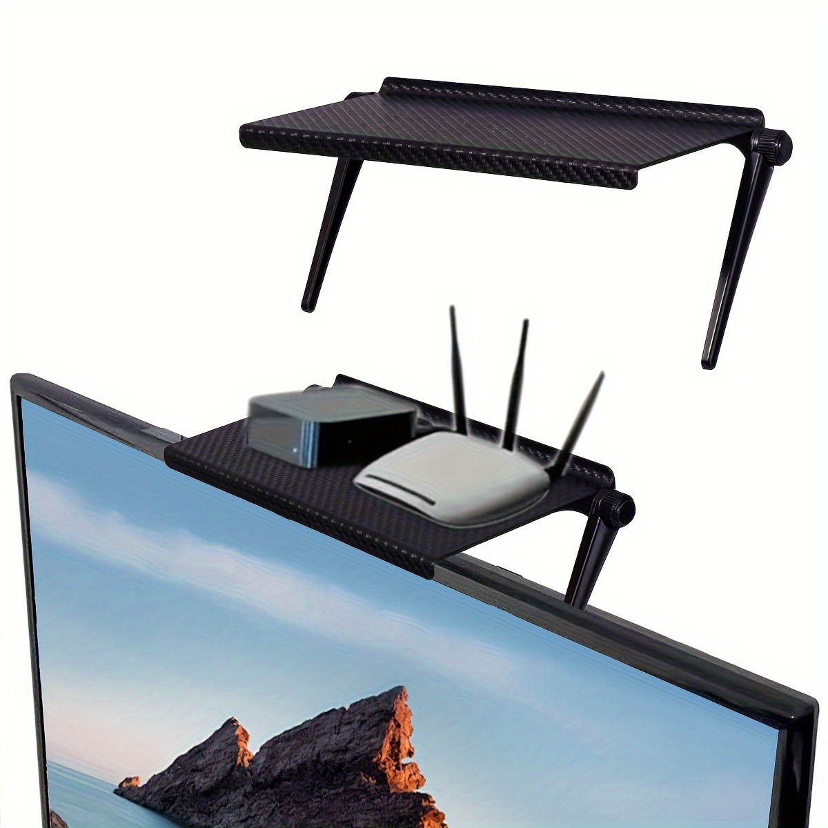 1-5 PCS Computer And TV Screen Storage Rack Non-perforated Router Set-top Box Rack Office Desk Storage Rack Household Goods