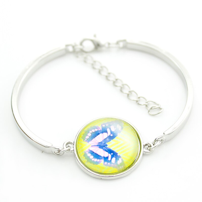 TAFREE black heart Je T'aime Maman charm bangles love Papa Glass Cabochon bracelets jewelrys for father and mather NT111