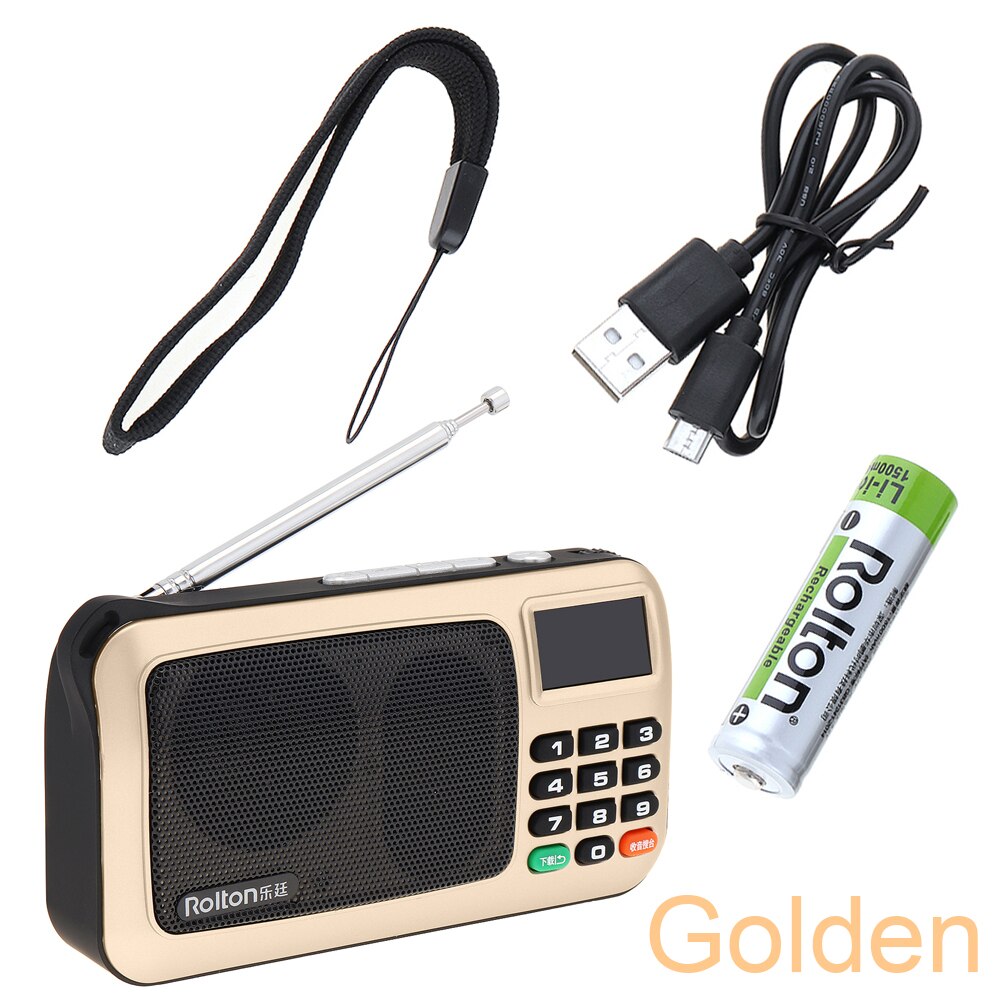 Rolton W405 Portable TF Card USB Mini FM Elder Rad... – Grandado