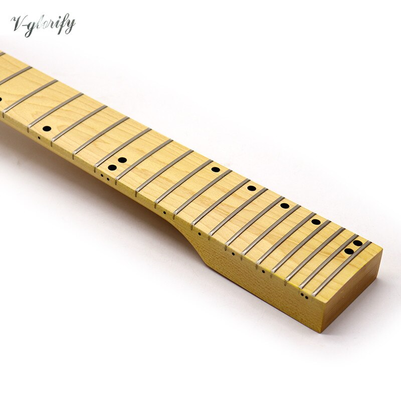 7 string guitar neck 24 frets white guitar head high gloss maple neck maple fingerboard guitar parts