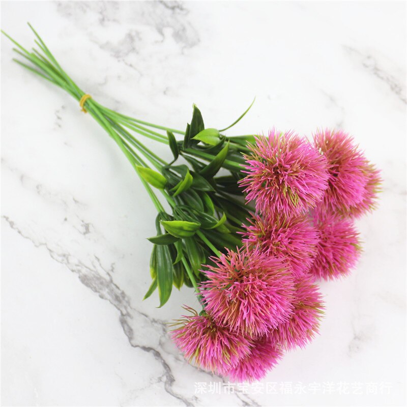 Flores artificiales de diente de león, decoración para de boda, ramo de novia, suministros de arreglo de flores, 1 unidad
