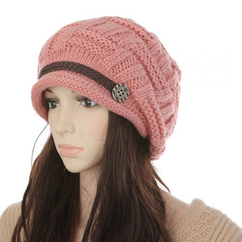 Newly Women Ladies Winter Warm Knitted Rageared Baggy Beanie Hat oversized Braided Cap FIF66