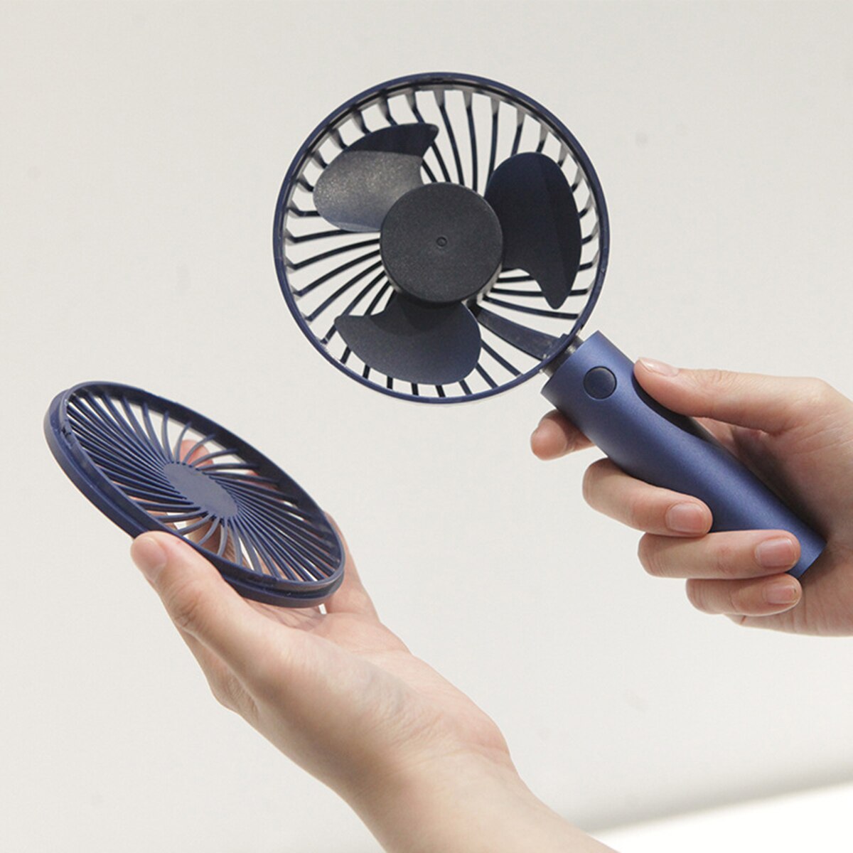 Portable Hand Held Mini Fan USB Rechargeable Personal Cooling Fan Built-In 2000mAh Battery For Home Office Room And Outdoor