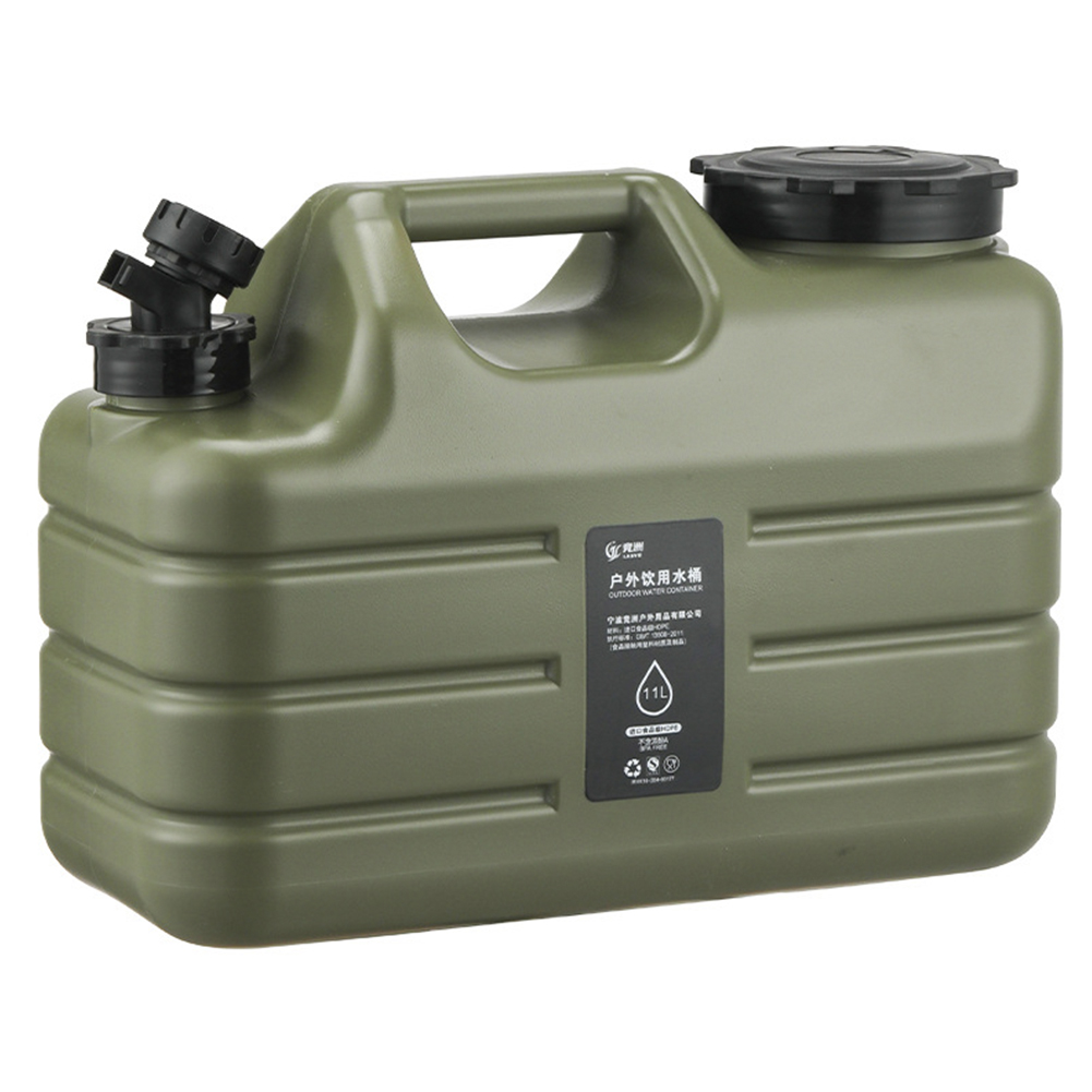 Cubo de agua para exteriores de 11/12L, bolsa de agua para acampar de gran capacidad, contenedor con grifo, tanque de agua de conducción para Picnic, senderismo, emergencia: Castaño