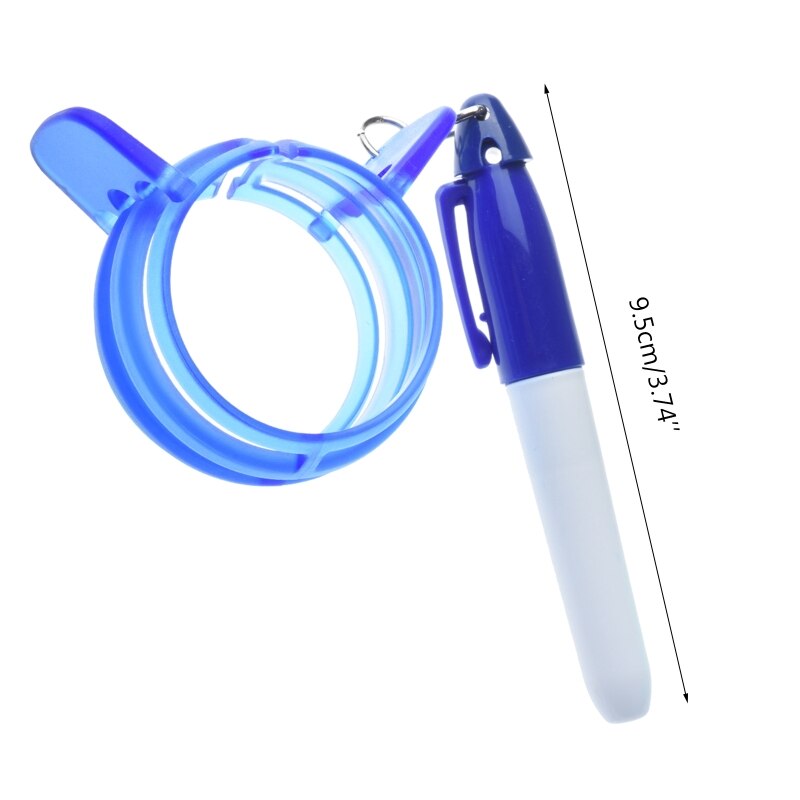 2Pcs Golf Ball Alignment Line Marker Marks Template Draw Template Liner 360 Degree Mark Alignment Tools w/ a Marker Pen