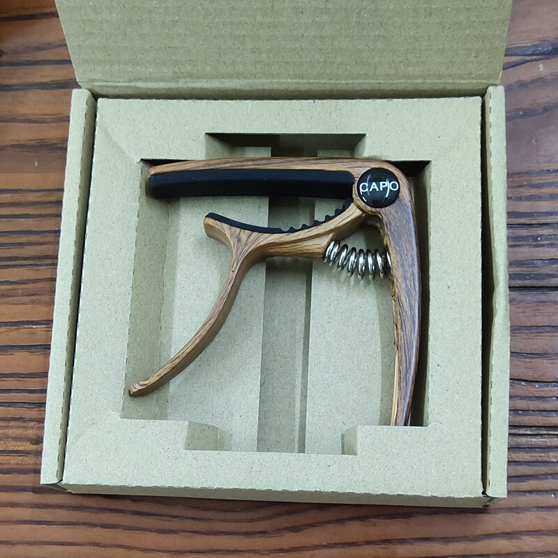 Metallic Capador Voor Gitaar Elektrische Guitarra Tuning Klem Gitaar Capo Voor 6 Snarige Akoestische Muziekinstrument Accessoires: Deep wood grain